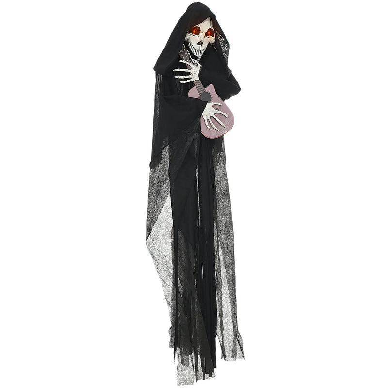 4.3' Animated Grim Reaper Guitarist with Motion and Sound Activation by HouseOfZazla