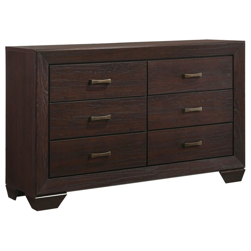 Kauffman 5-piece Eastern King Bedroom Set Dark Cocoa by Unique Piece Furniture