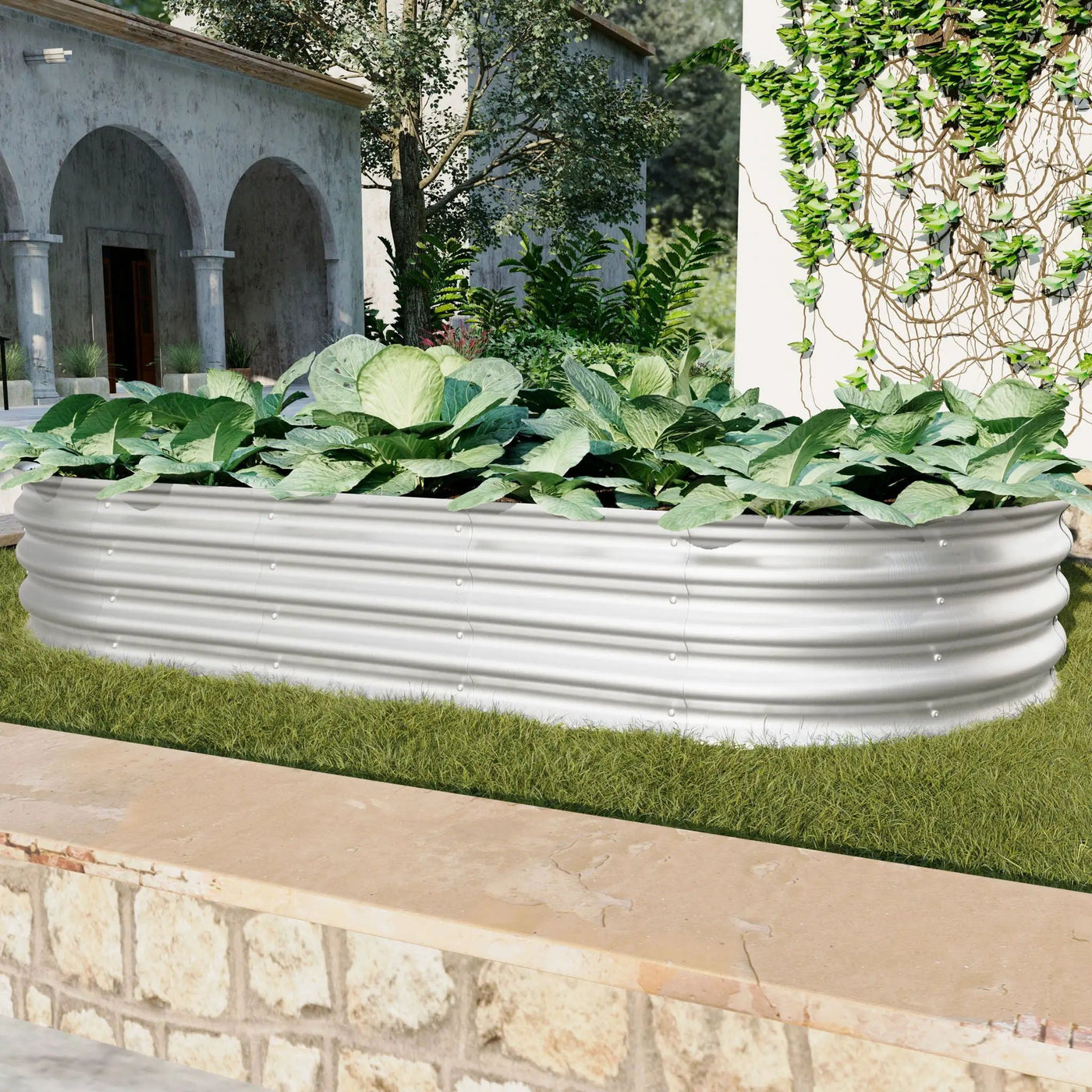 Heavy Duty Galvanized Raised Garden Bed Kit For Vegetables, Flowers & Herbs by HouseOfZazla