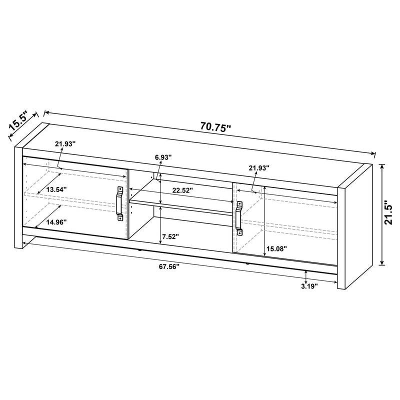 Conifer - TV Stand With Adjustable Shelves - Gray by HouseOfZazla