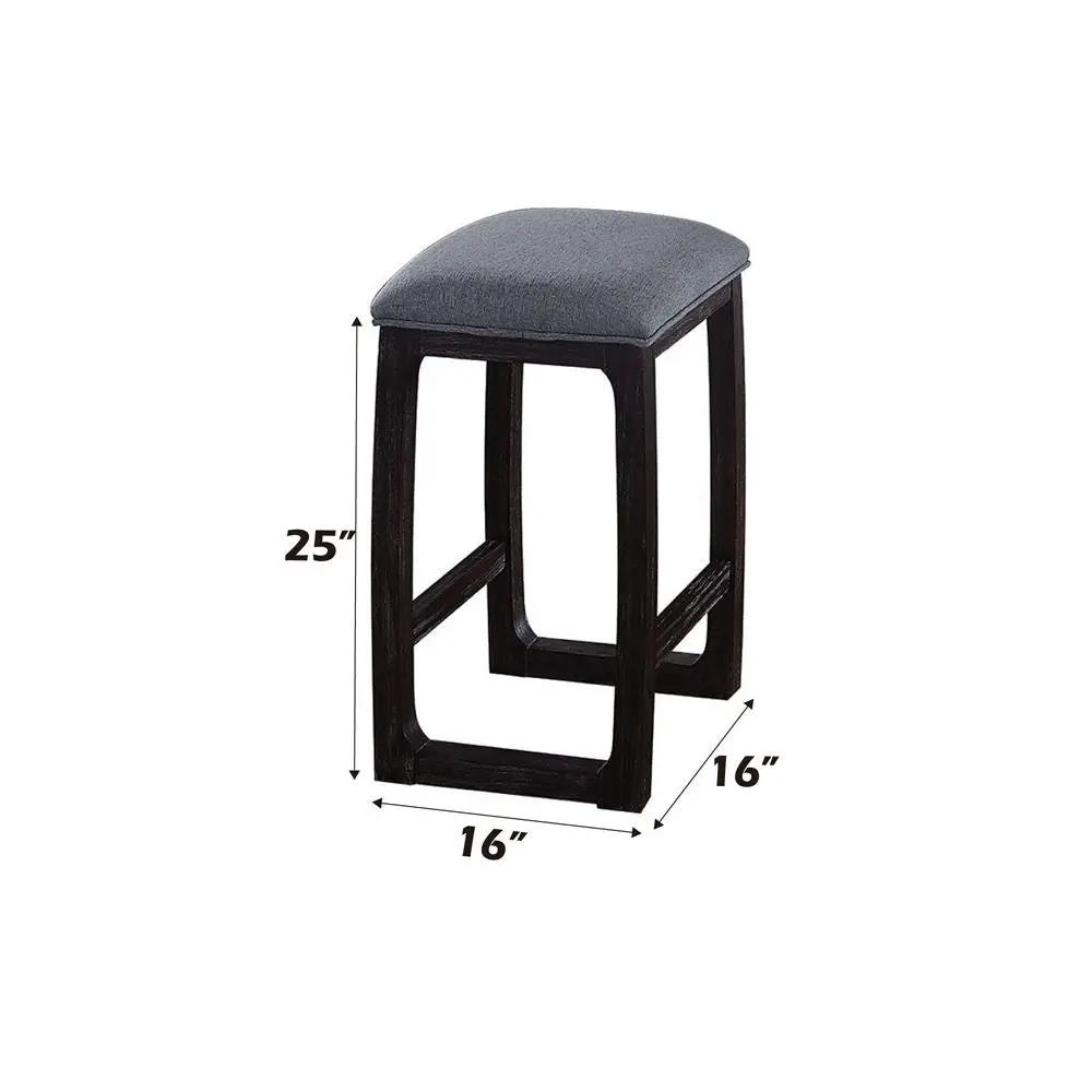 Razo - Counter Height Stool - Fabric & Weathered Espresso by Unique Piece Furniture