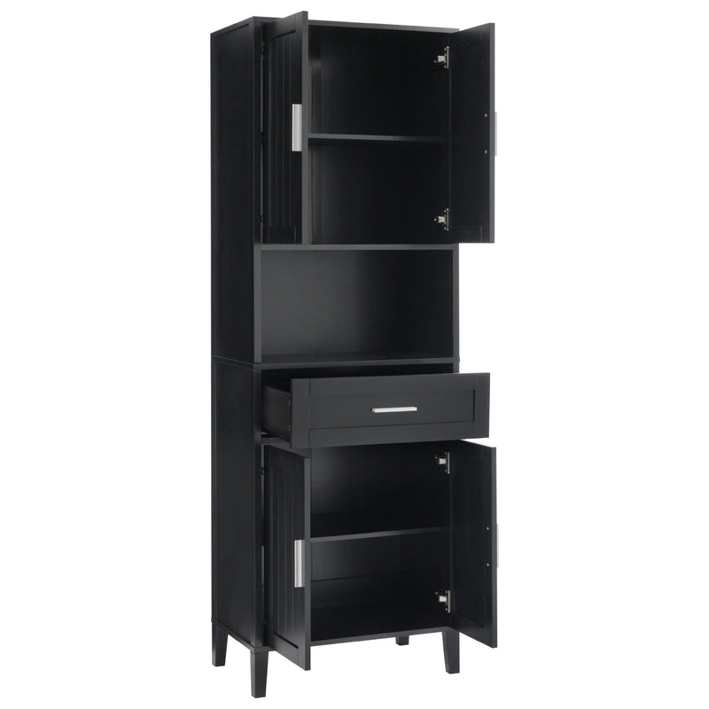 Freestanding Tall Bathroom Cabinet With Soft Close Doors And Adjustable Shelves by HouseOfZazla