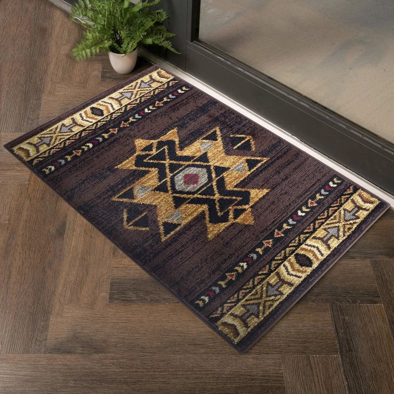 Tribes - 5'3" X 7'3" Southwest Area Rug - Brown by Unique Piece Furniture