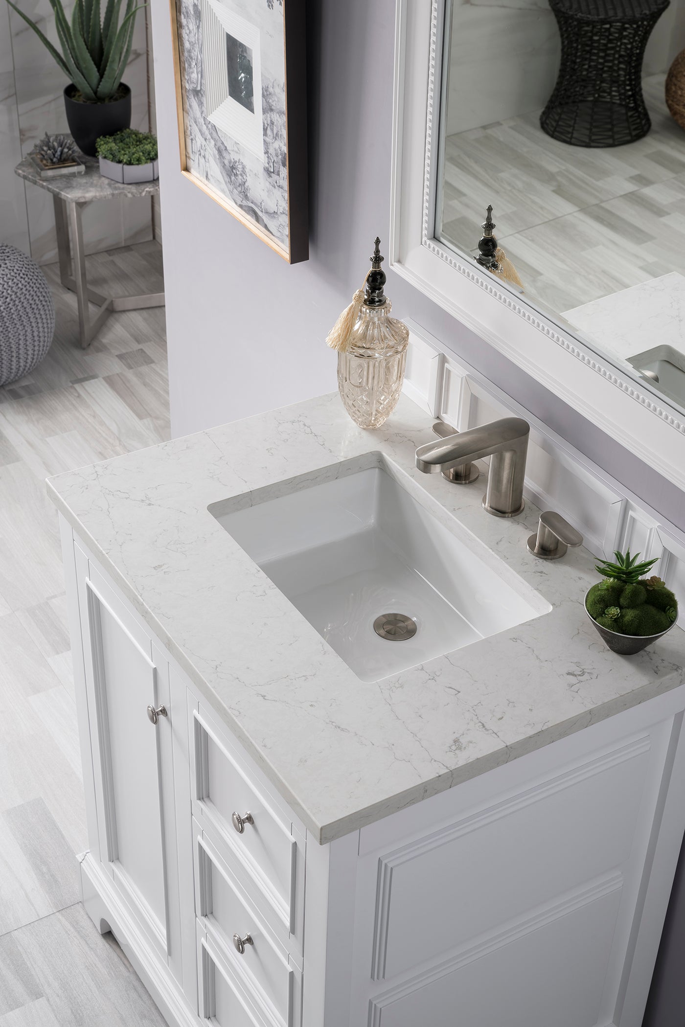 James Martin De Soto 30" Single Bathroom Vanity, Bright White, view 36