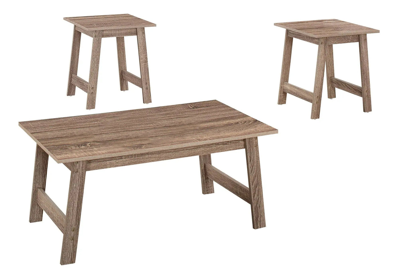 Table Set, Coffee, End, Side, Accent, Living Room Transitional (Set of 3) by HouseOfZazla
