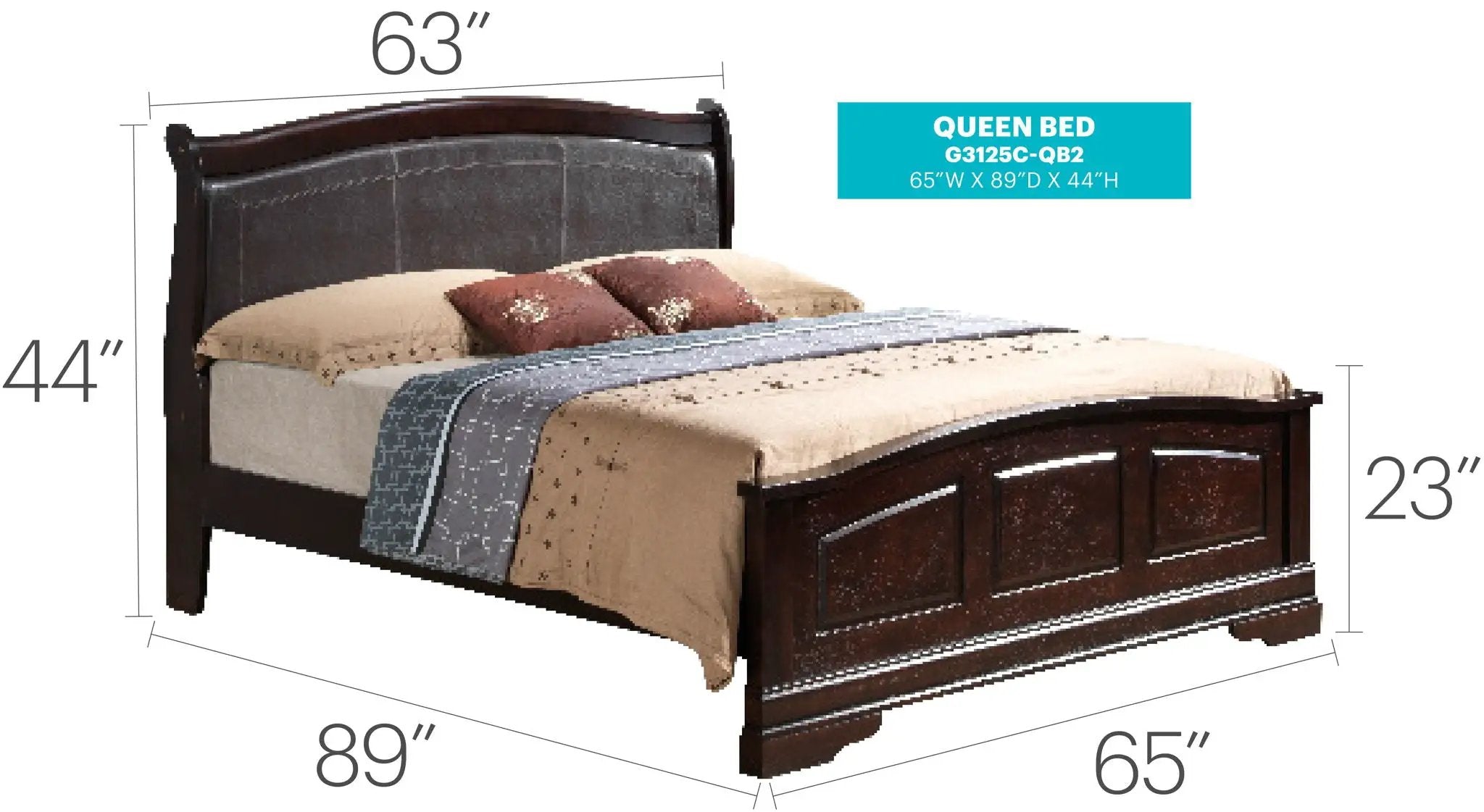Panel Sleigh Bed Elegantly Crafted by Unique Piece Furniture