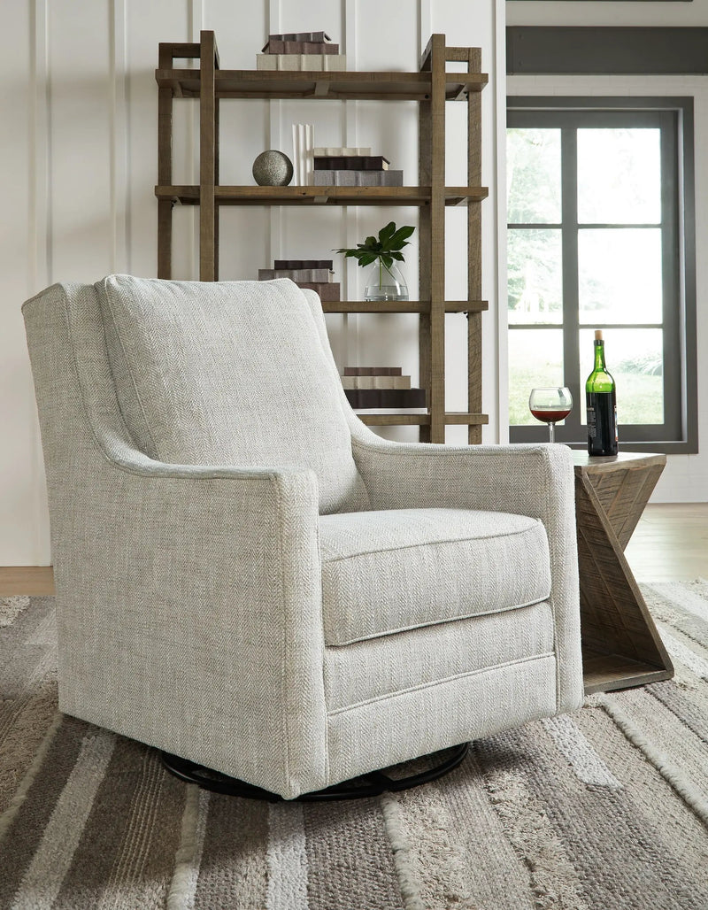 Kambria - Swivel Glider Accent Chair - Fog by Unique Piece Furniture