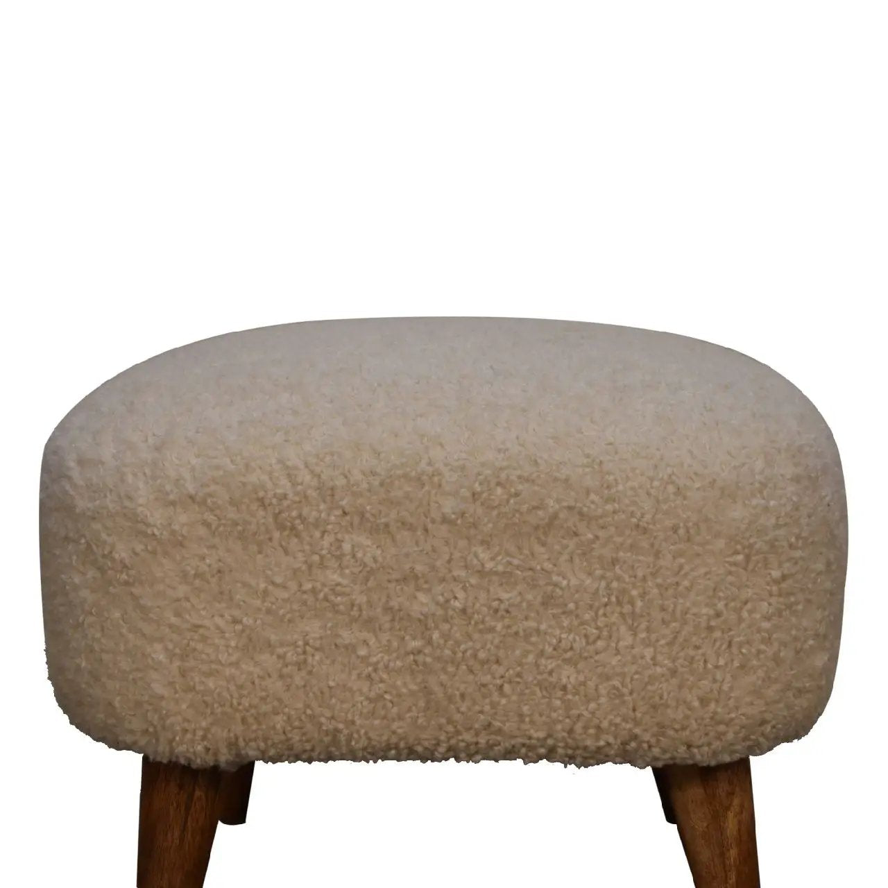 Square Footstool - Cream by Unique Piece Furniture