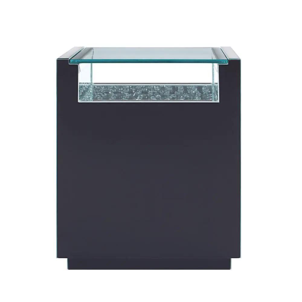 Nysa - 20" X 14" Accent Table - Mirrored & Faux Crystals by Unique Piece Furniture