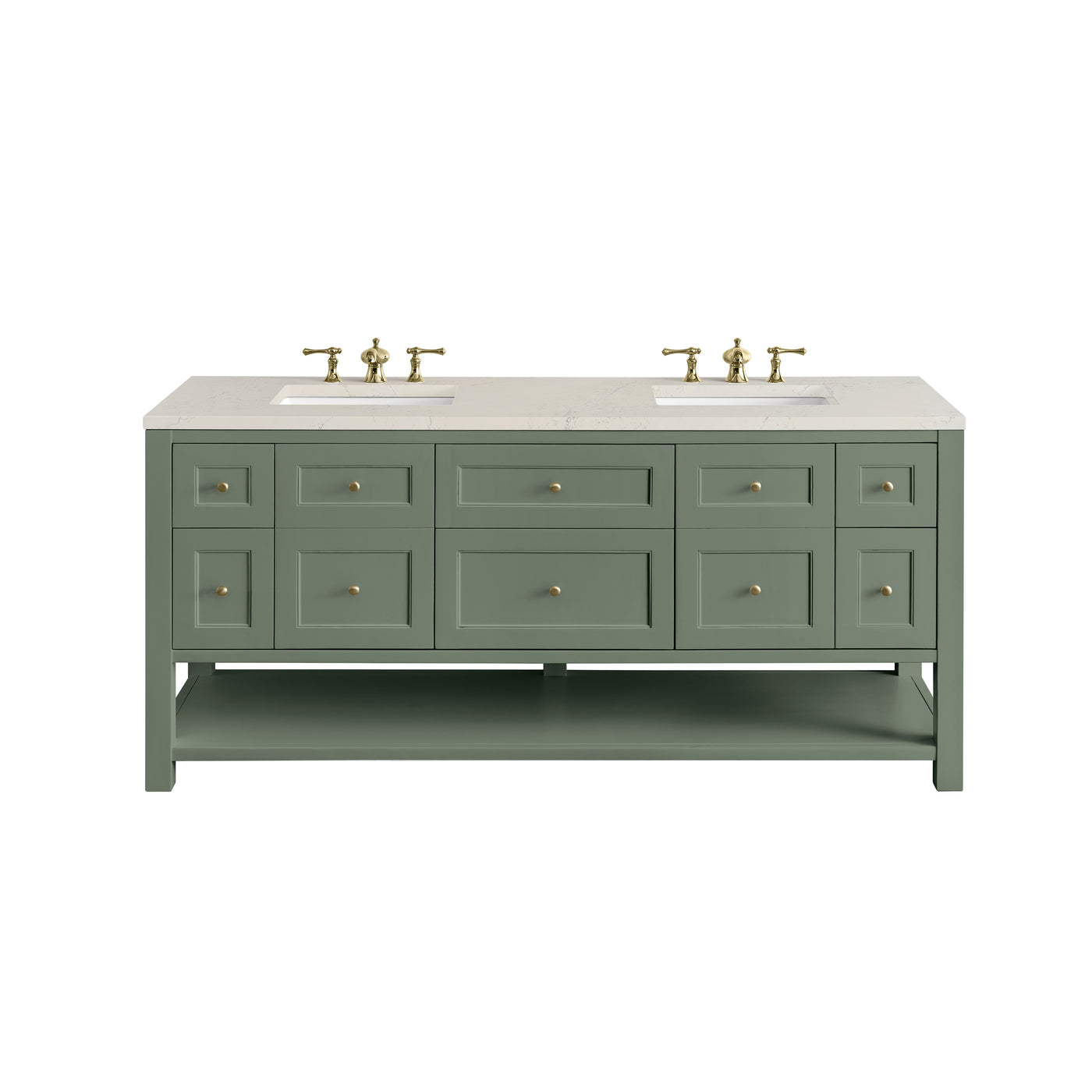 James Martin Breckenridge 72" Double Bathroom Vanity, Smokey Celadon by James Martin