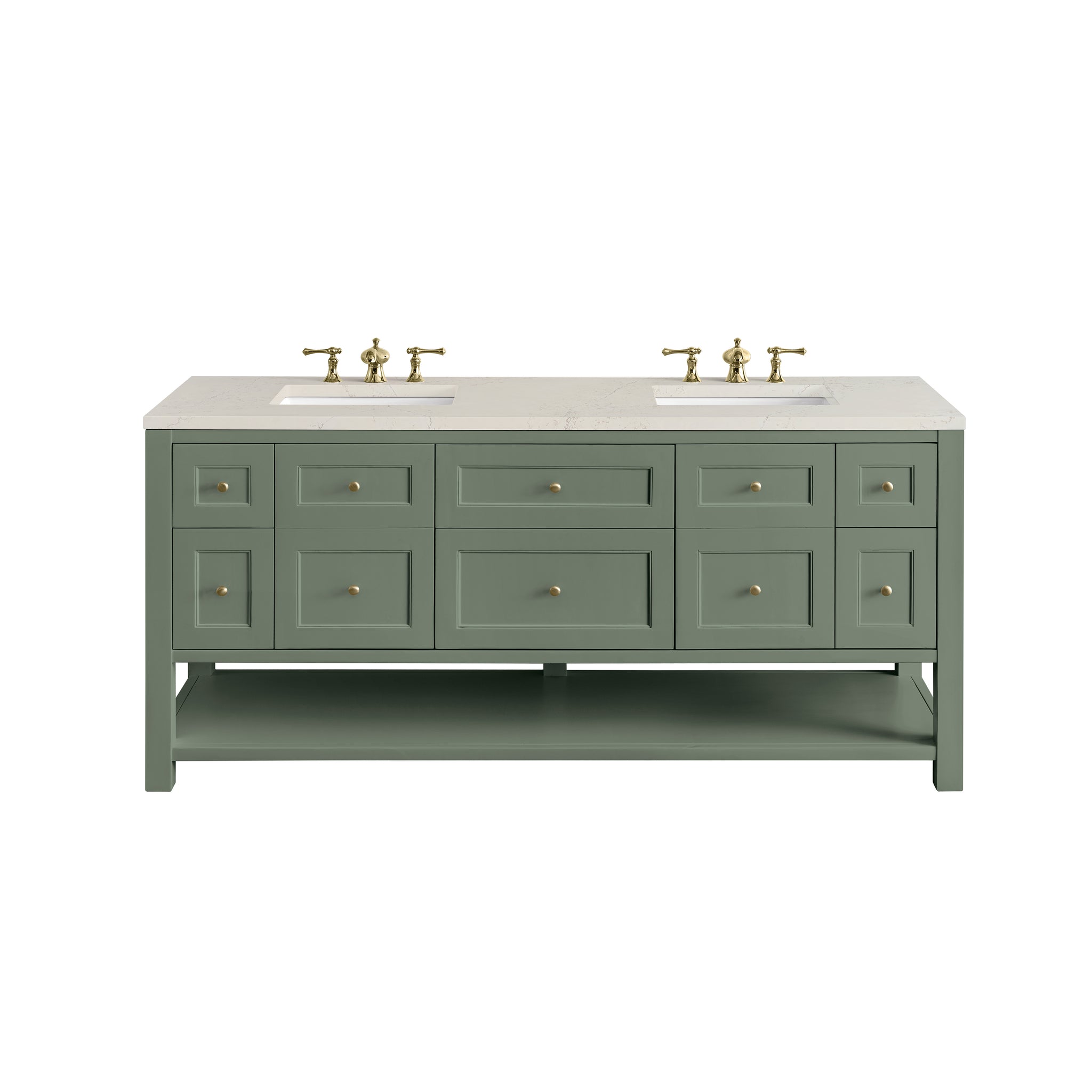 James Martin Breckenridge 72" Double Bathroom Vanity, Smokey Celadon by James Martin