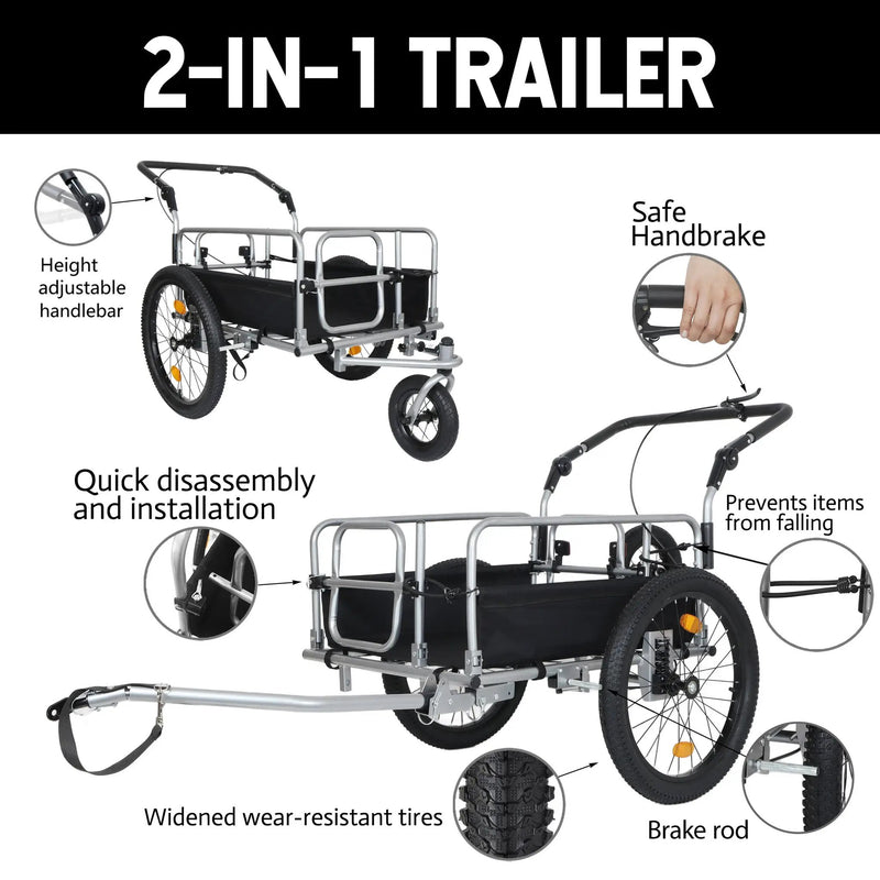 3-in-1 Heavy-Duty Bike Cargo Trailer by HouseOfZazla