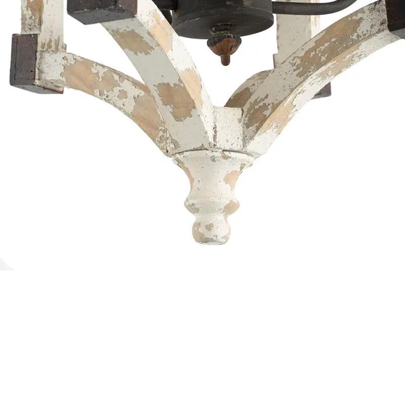 4 Light Chandelier, Hanging Light Fixture With Adjustable Chain For Kitchen, Bulb Not Included - Cream by HouseOfZazla