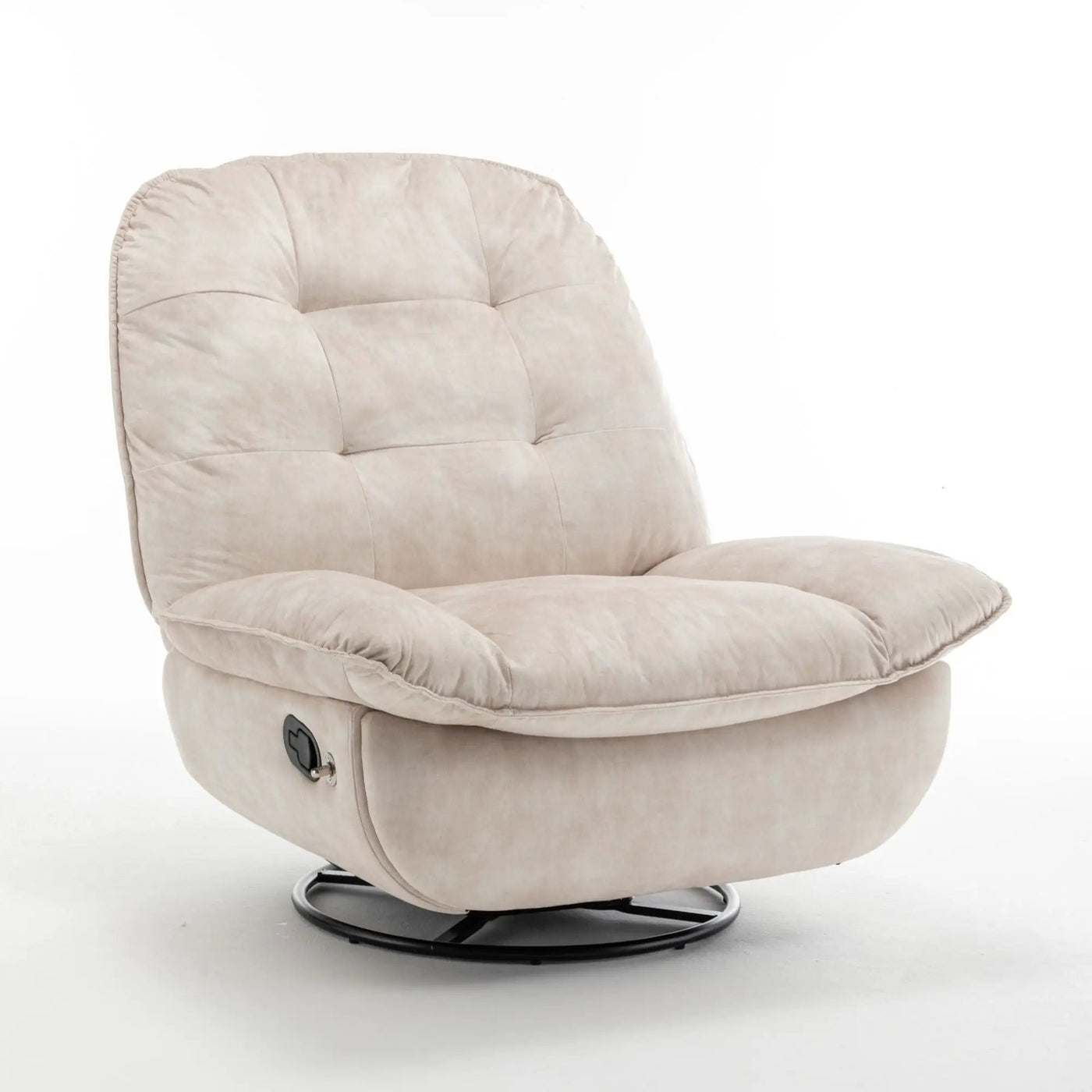 Modern Swivel Gliding Recliner Chair With Rocking Function And Phone Holder, Large Comfortable by HouseOfZazla