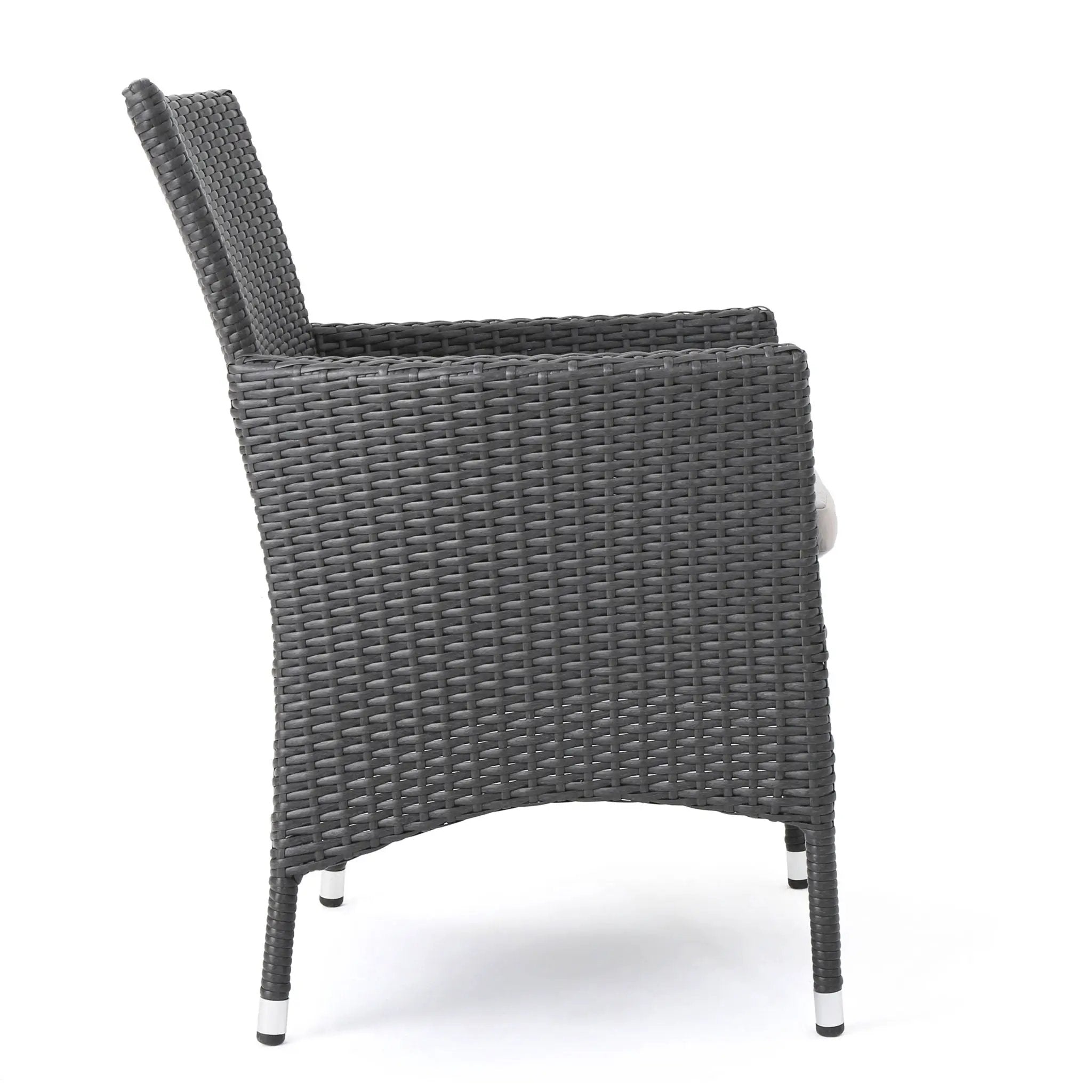 Dimensional Outdoor Dining Chair With Cushion Seat And Iron Frame (Set of 2) by HouseOfZazla