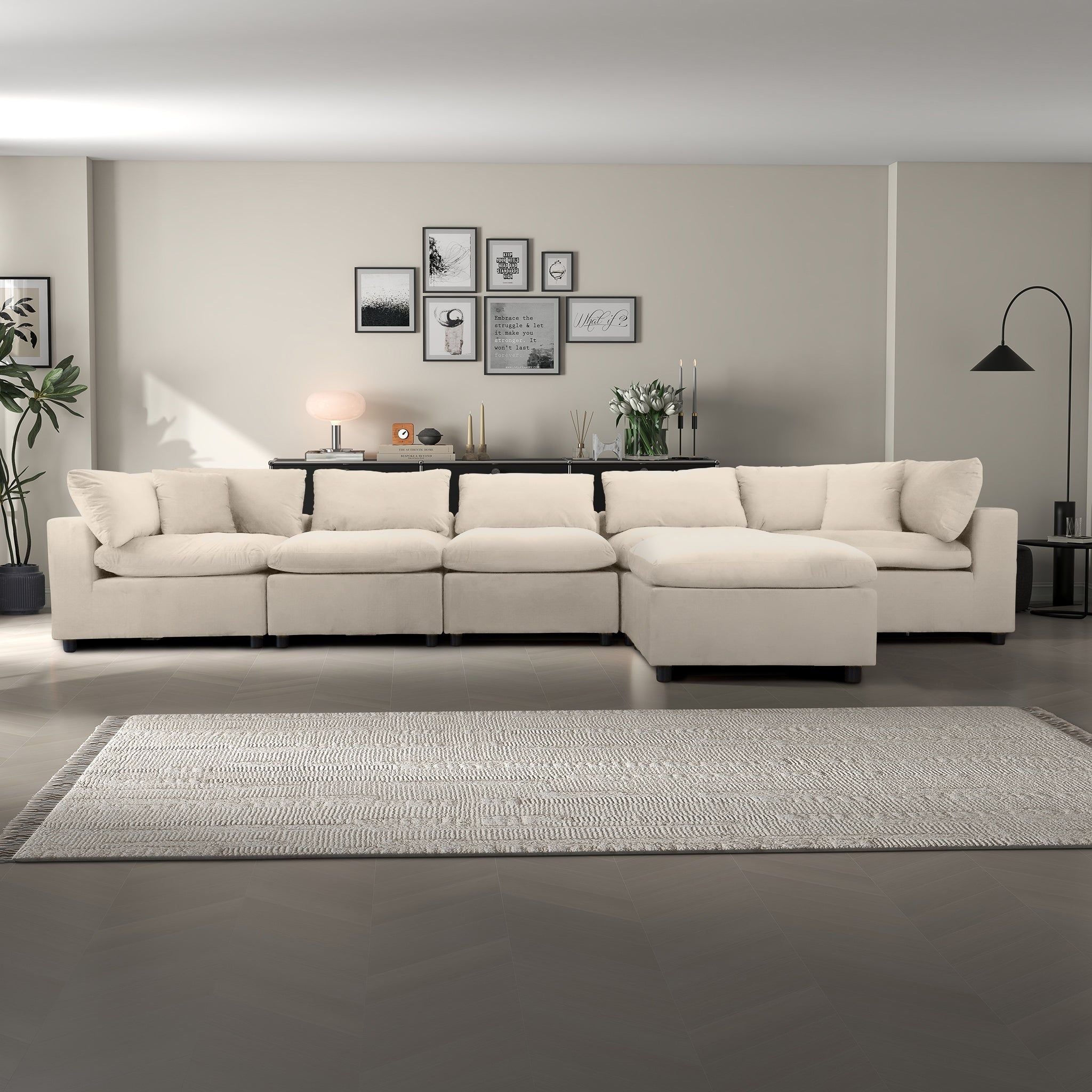 Hayward - Modular Sectional Sofa - Ivory by HouseOfZazla