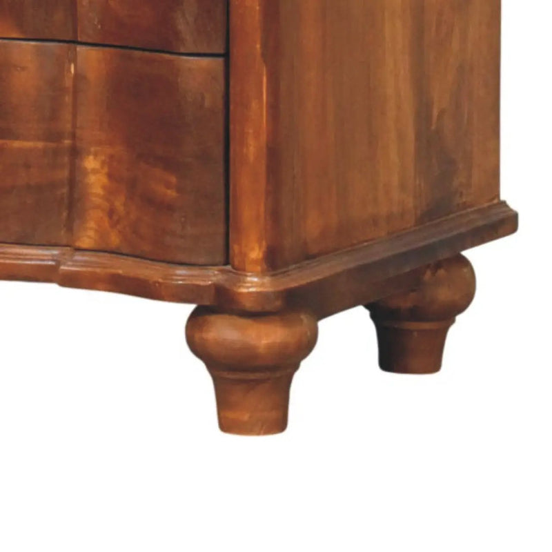 Solid Wood Lume Panel Bedside Table by HouseOfZazla