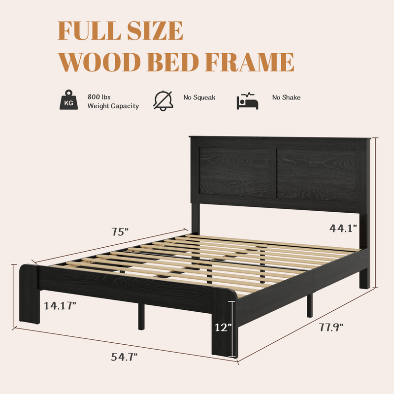 Full Size Wood Platform Bed Frame by HouseOfZazla