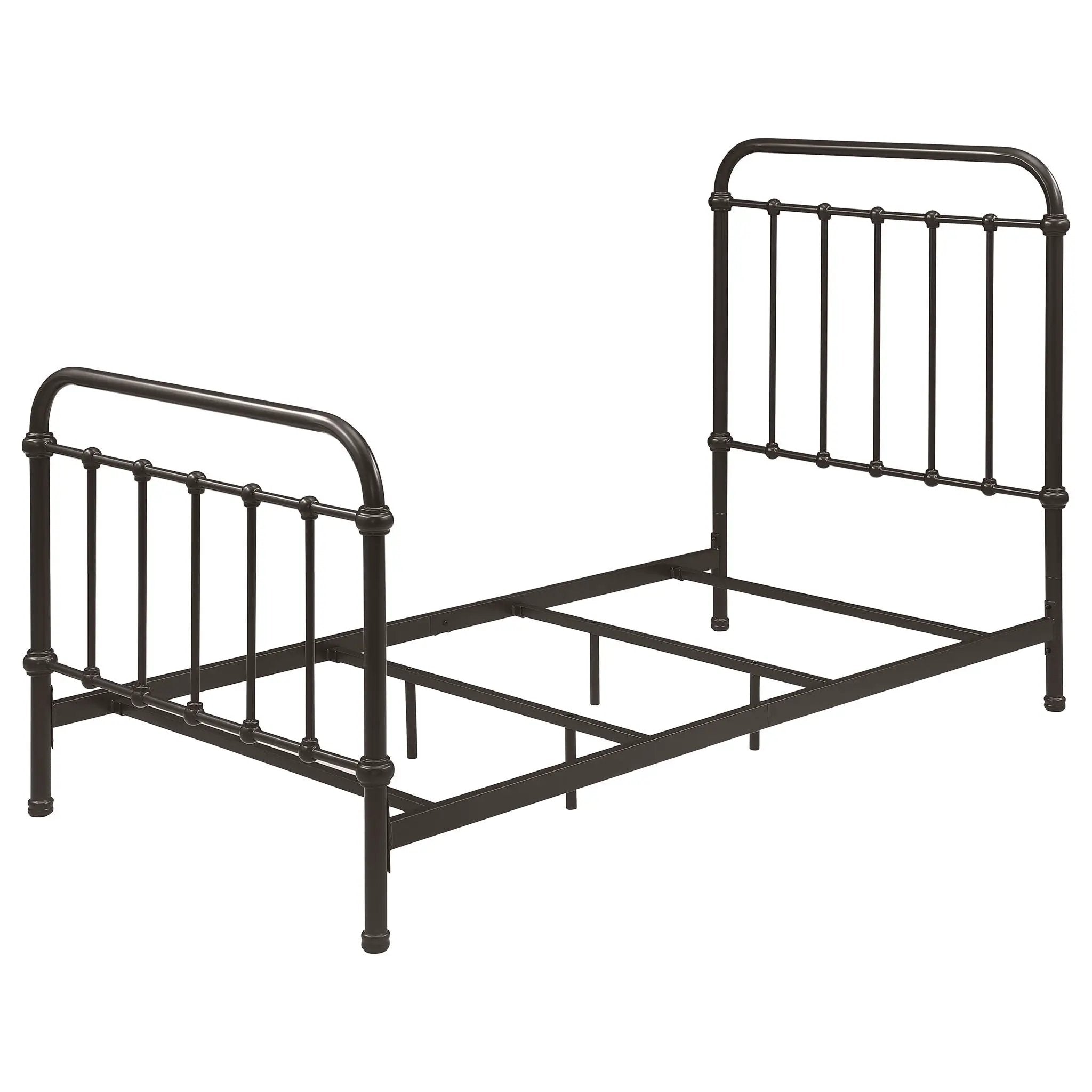 Livingston Metal Twin Open Frame Bed Dark Bronze by Unique Piece Furniture