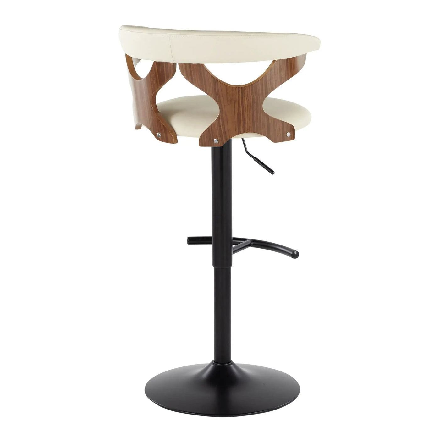 Gardenia - Contemporary Adjustable Barstool, Swivel With Rounded T Footrest (Set of 2) by HouseOfZazla