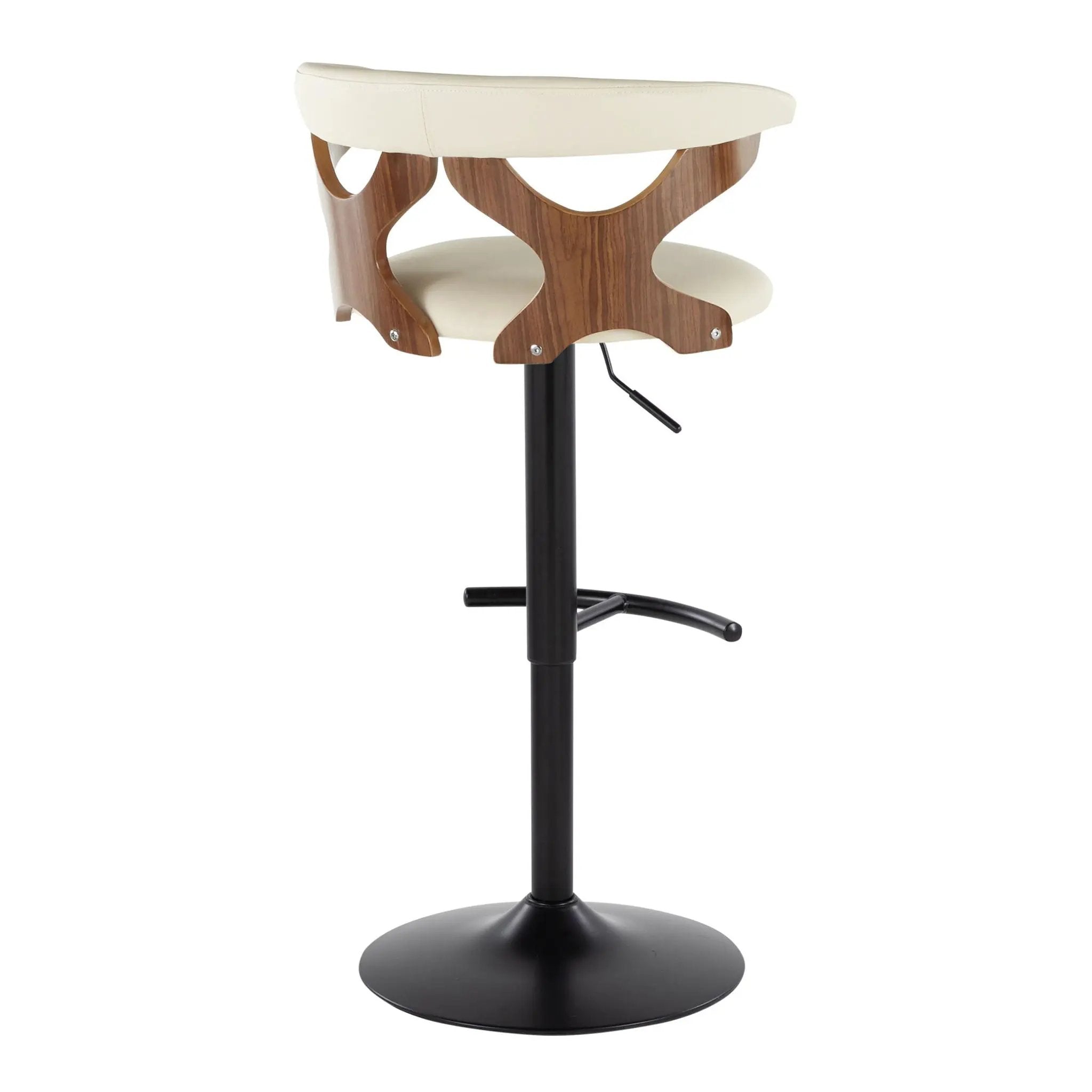 Gardenia - Contemporary Adjustable Barstool, Swivel With Rounded T Footrest (Set of 2) by Unique Piece Furniture