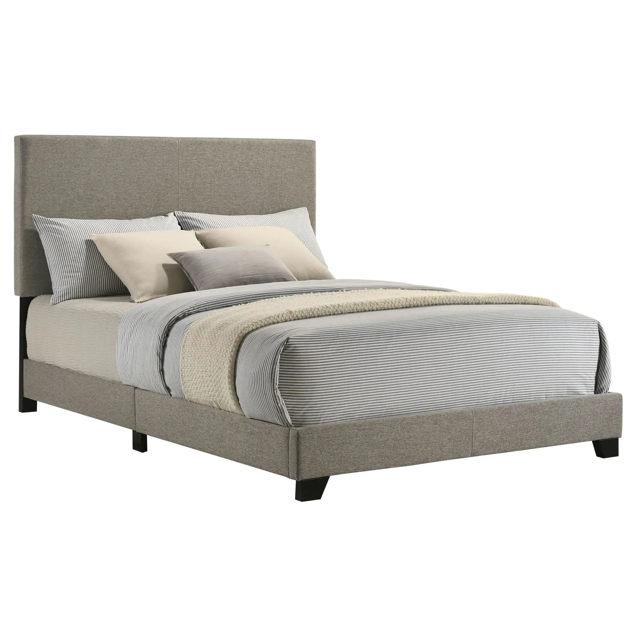 Dorian Fabric Upholstered Full Panel Bed Taupe by Unique Piece Furniture