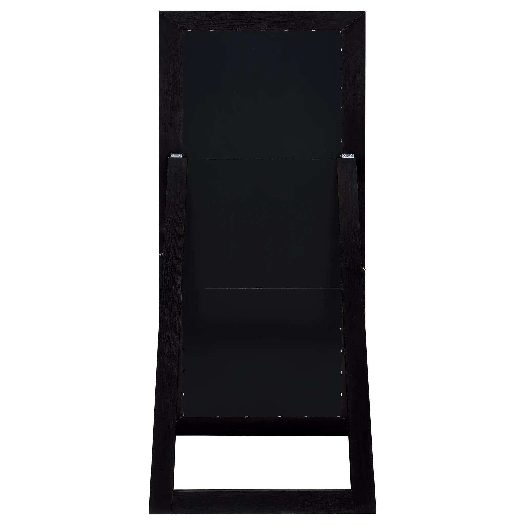 Cadence Tempered Glass Full Length Standing Mirror Black Oak by Unique Piece Furniture