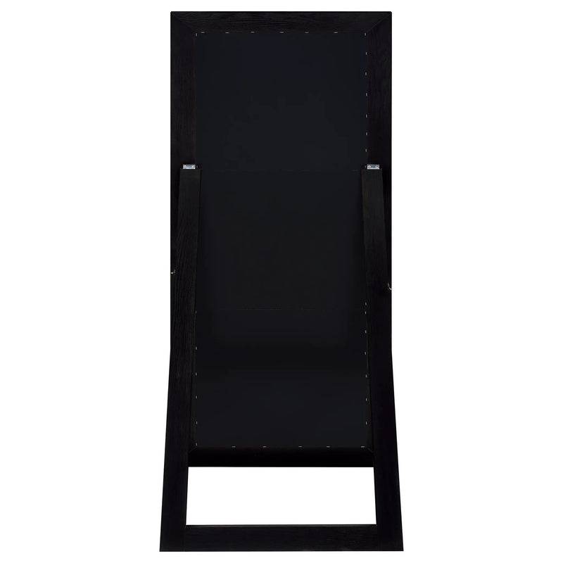 Cadence Tempered Glass Full Length Standing Mirror Black Oak by Unique Piece Furniture