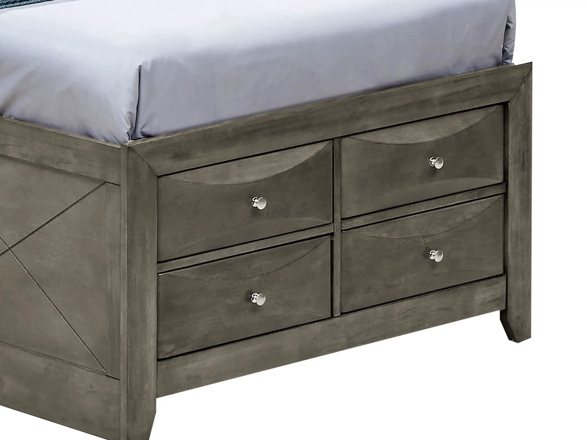 Modern Design Storage Bed With Bookcase Headboard by HouseOfZazla