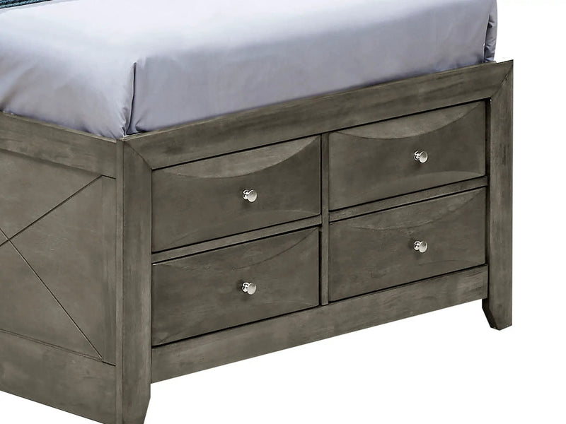 Modern Design Storage Bed With Bookcase Headboard by HouseOfZazla