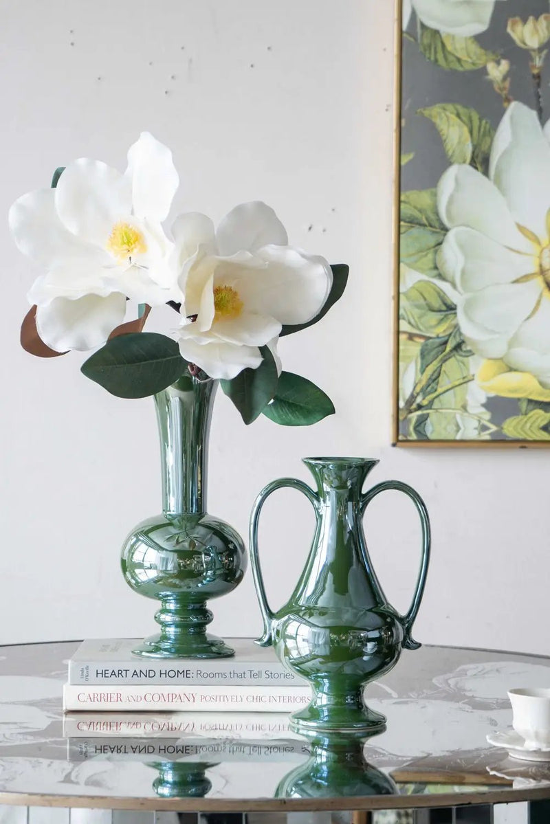 Round Dining Table With Elegant Floral Design And Mirrored - Silver Multi by HouseOfZazla