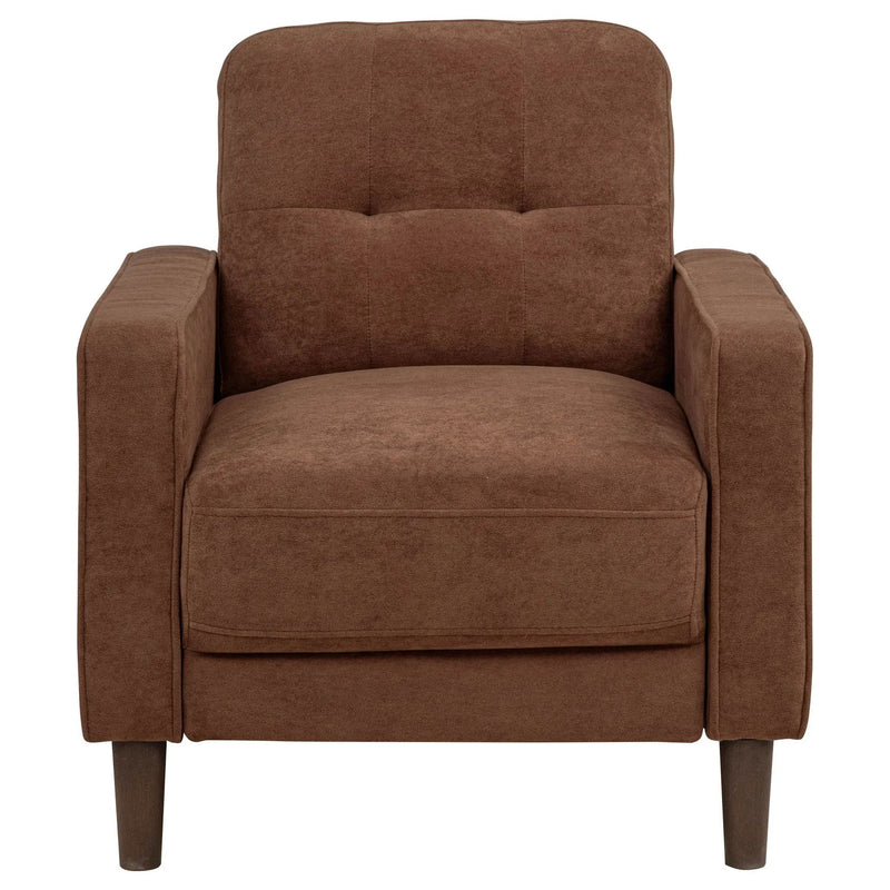 Bowen II Fabric Upholstered Track Arm Accent Chair Rust by Unique Piece Furniture