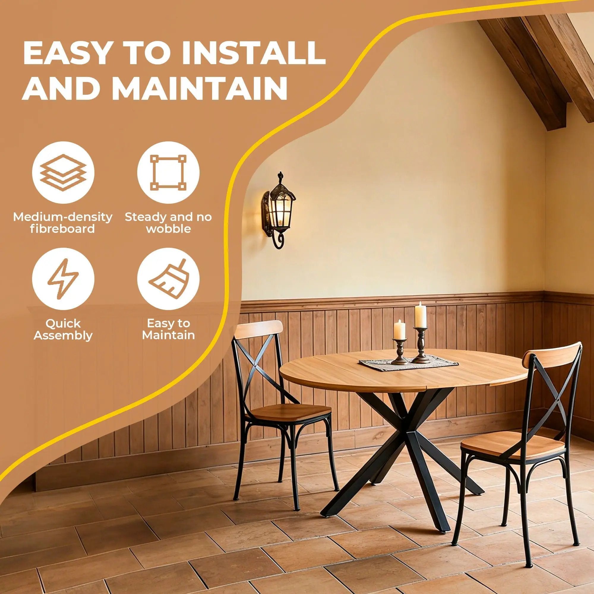 Extendable Round Dining Table - Oak by Unique Piece Furniture