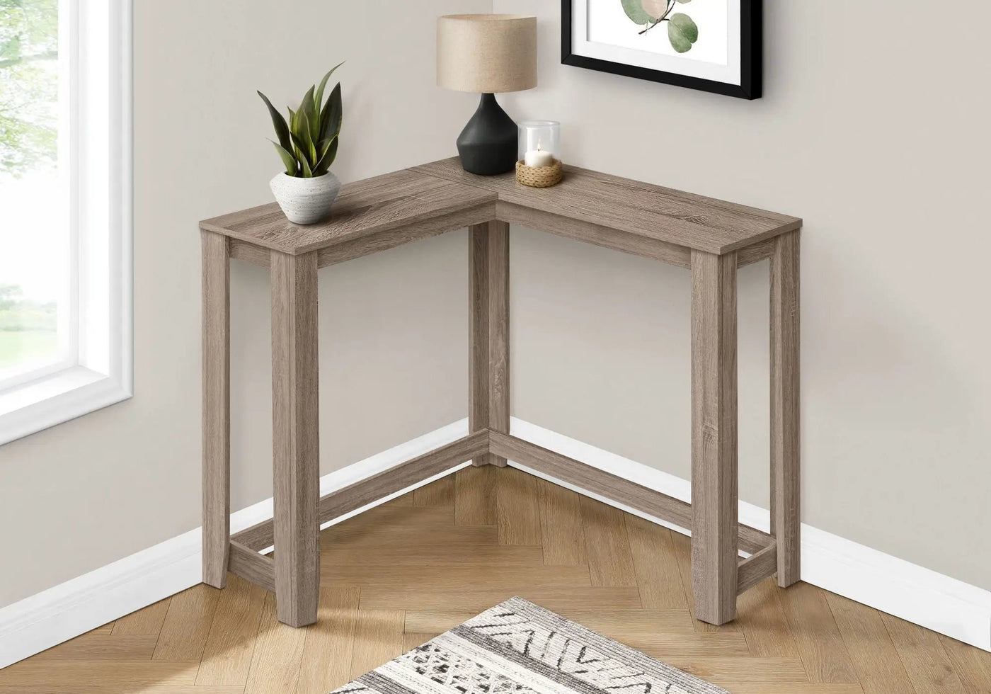 Corner Accent Console Table for Entryway by HouseOfZazla