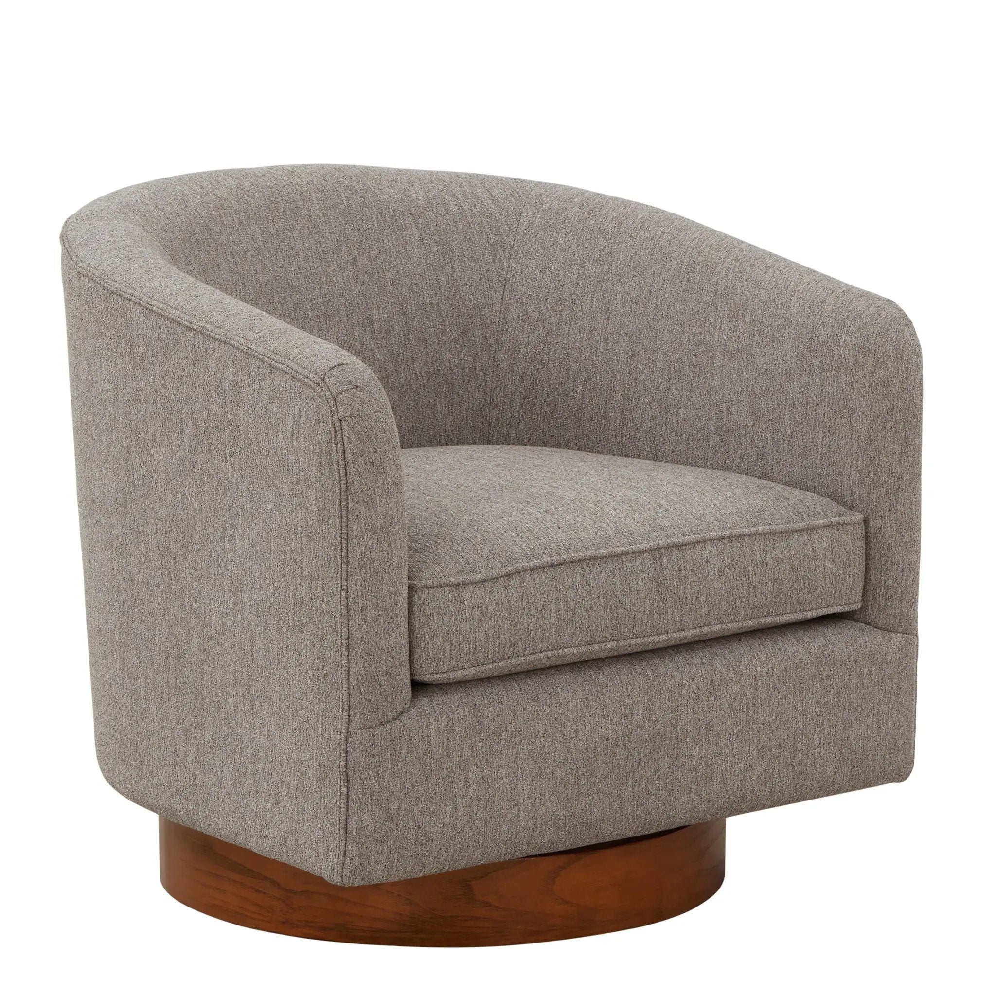 Miramar - Swivel Barrel Chair With Wooden Base by HouseOfZazla