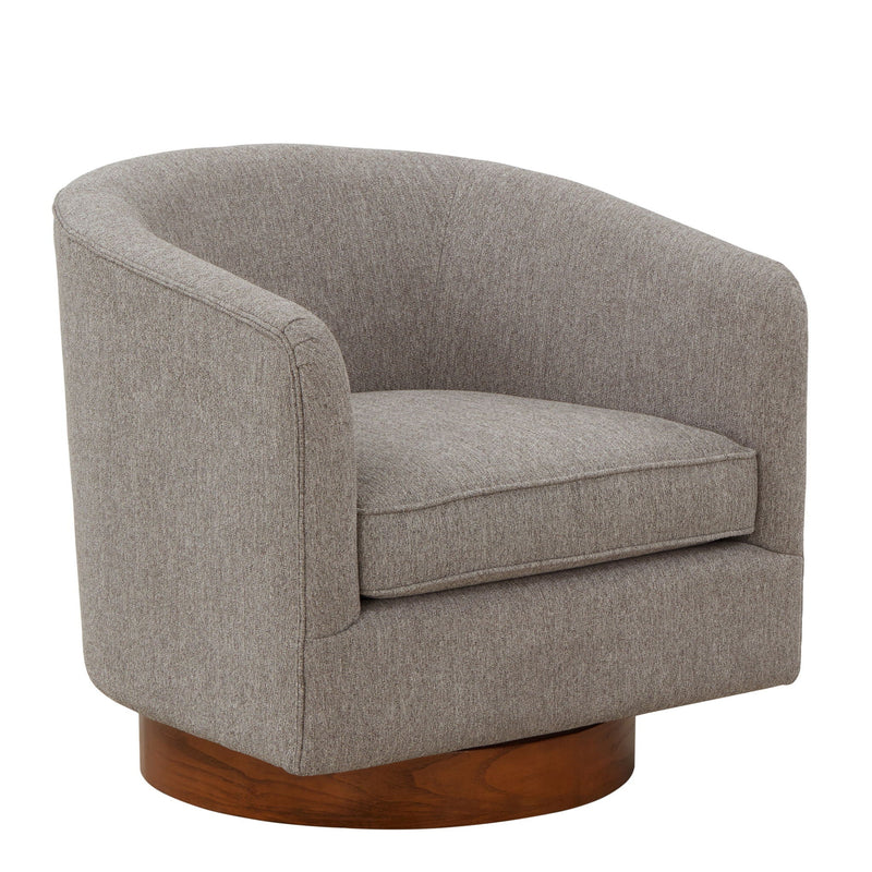 Miramar - Swivel Barrel Chair With Wooden Base by HouseOfZazla