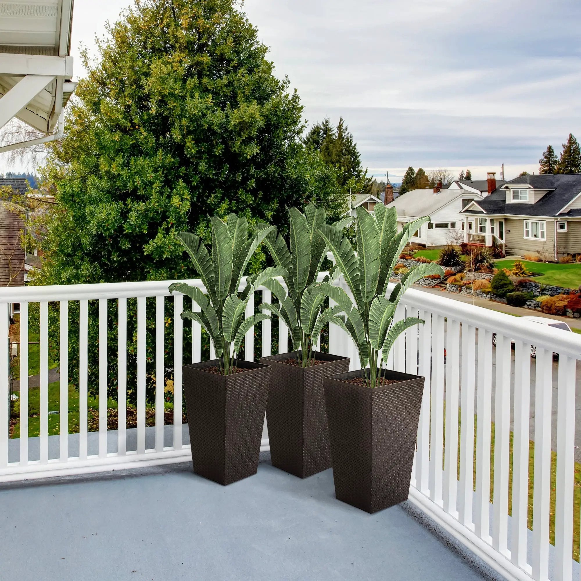 Outsunny Set of 3 Tall Planters by HouseOfZazla