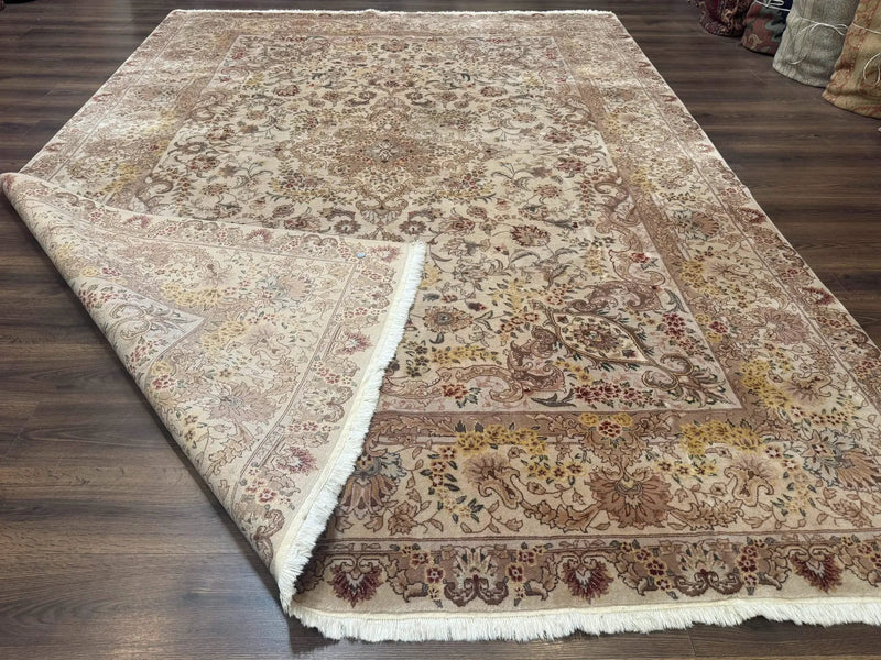 Sino Persian Rug 8x12, Wool & Silk, Traditional Elegant Carpet, Fine 200 KPSI by Jewel Rugs