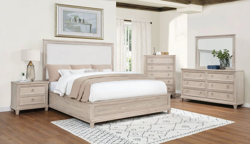 Pembroke 5-piece California King Bedroom Set Washed Oak by Unique Piece Furniture
