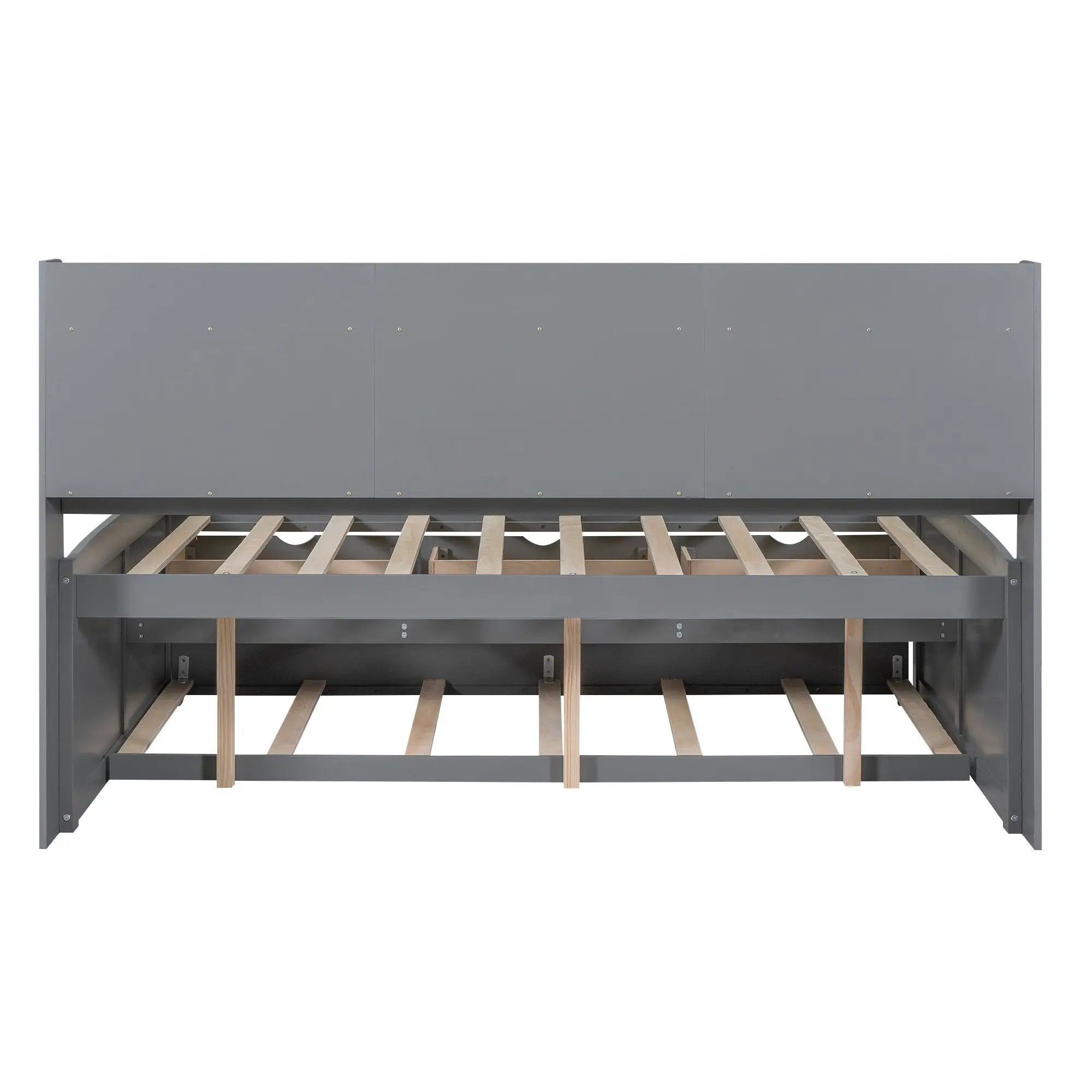 Captain Bed With Built In Bookshelves, 3 Storage Drawers, And Trundle by HouseOfZazla