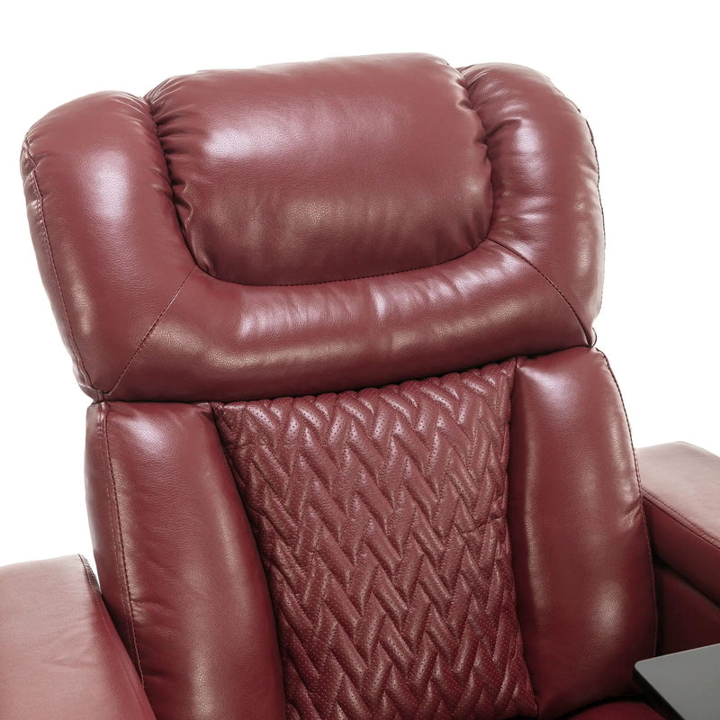 270 Degree Swivel Power Recliner With Tray Table, Phone Holder, Cup Holder, USB Port by HouseOfZazla