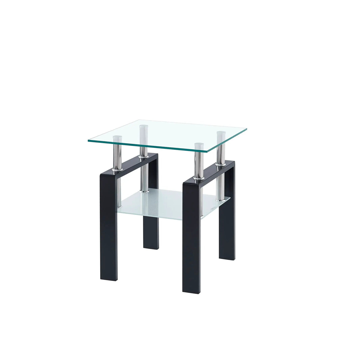 Luxury Modern Tempered Glass Coffee Table with 2 Layers by HouseOfZazla