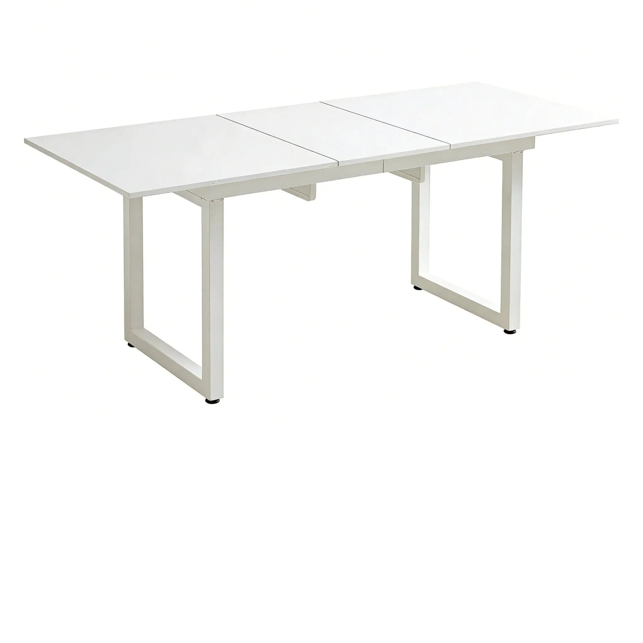 Square Extendable Dining Table With Metal Leg, Modern Space Saving Kitchen Table For Living Room by Unique Piece Furniture