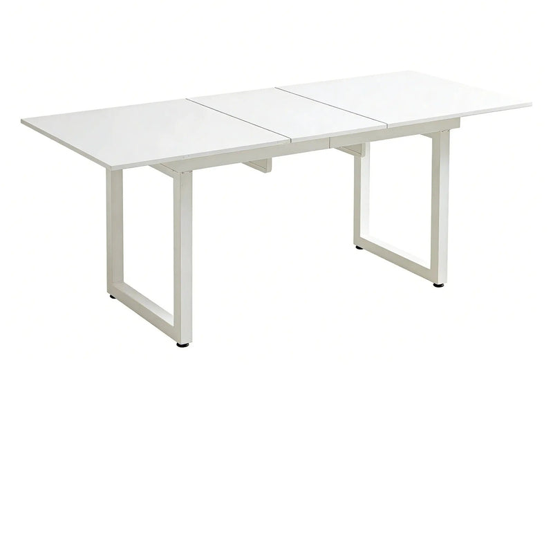 Square Extendable Dining Table With Metal Leg, Modern Space Saving Kitchen Table For Living Room by HouseOfZazla