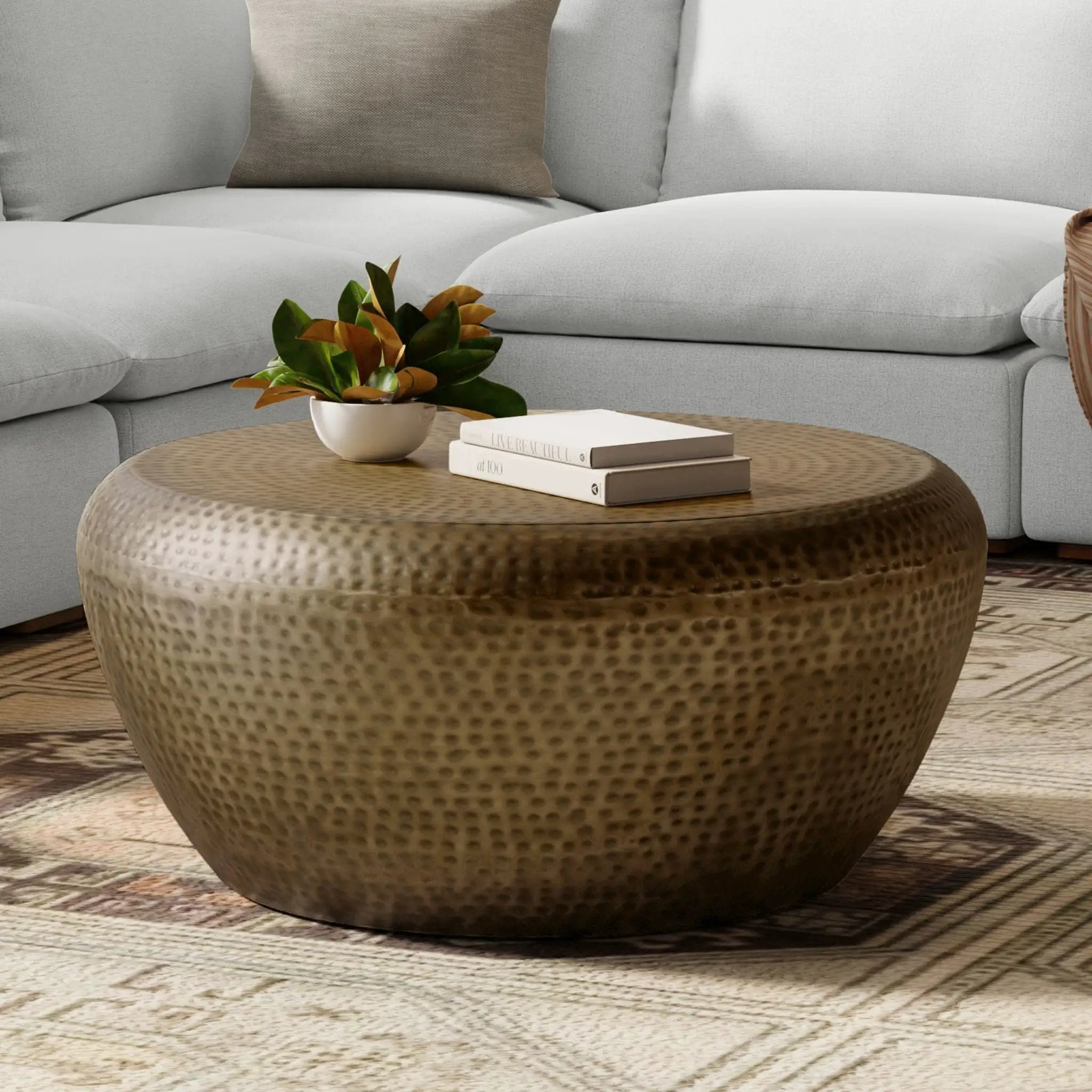 Preston - Coffee Table - Antique Gold by HouseOfZazla
