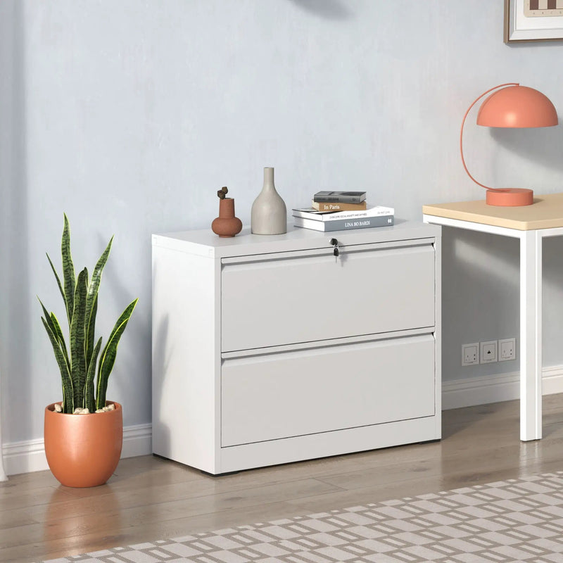Premium Drawer Metal Lateral File Cabinet With Lock by Unique Piece Furniture
