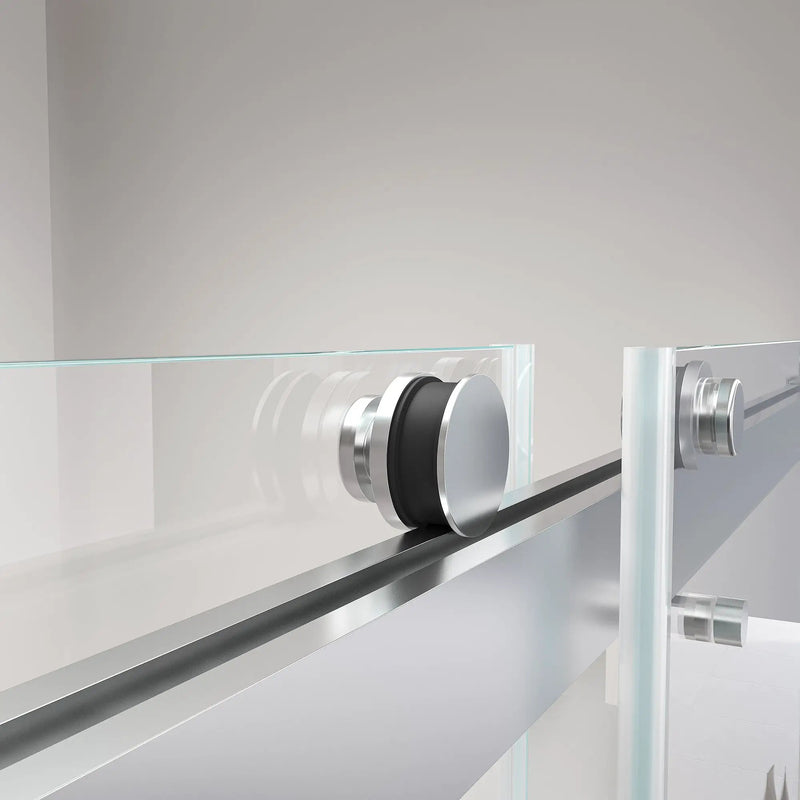 Double Sliding Frameless Soft-Close Shower Door by HouseOfZazla