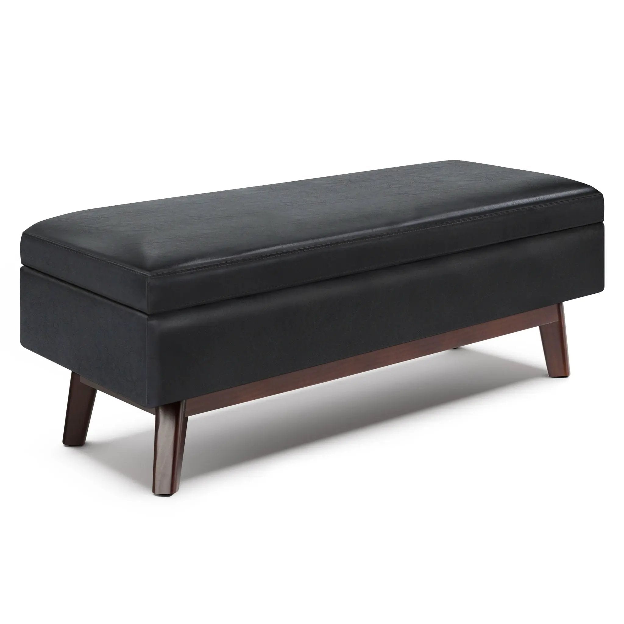 Owen - Rectangular Storage Ottoman - Midnight Black by HouseOfZazla