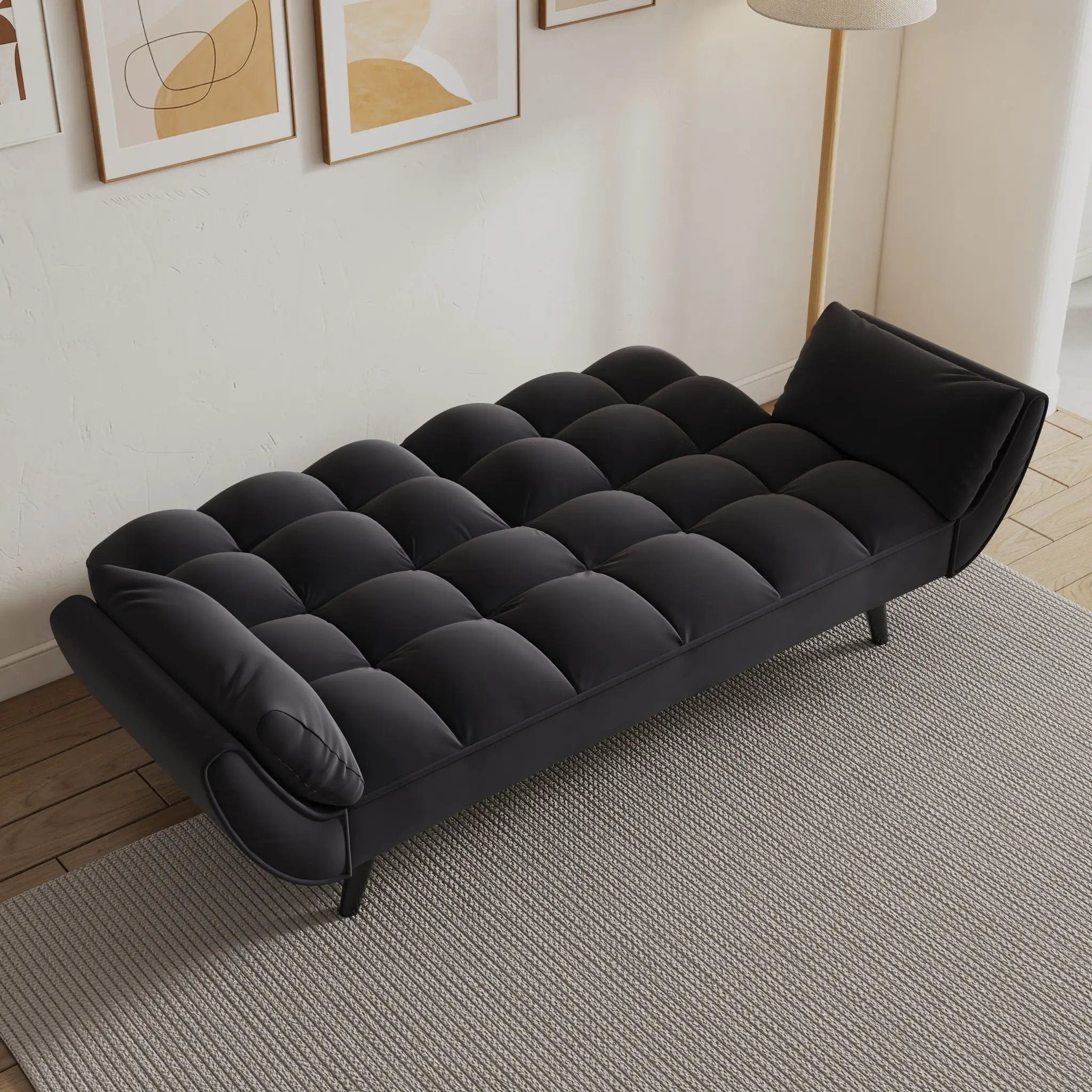 Sofa Soft Two Armrests Throw Pillow Pillow Comfortable Fit Apartment Bedroom Small Space by Unique Piece Furniture