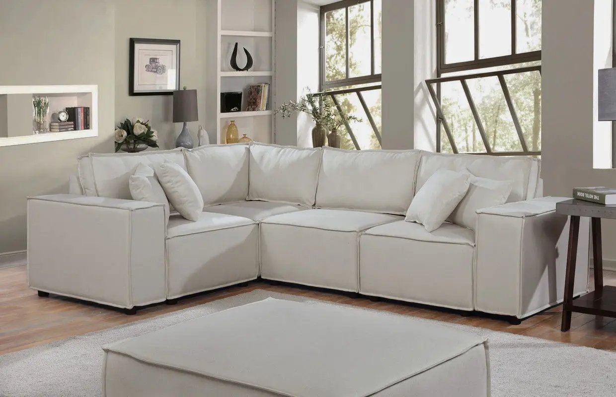 Melrose - Modular Sectional Sofa With Ottoman by Unique Piece Furniture